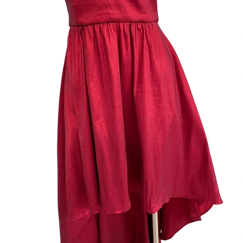 BDarlin Red High Low Formal Dress 11/12 Spaghetti Strap Prom Gown Y2K Trendy‎